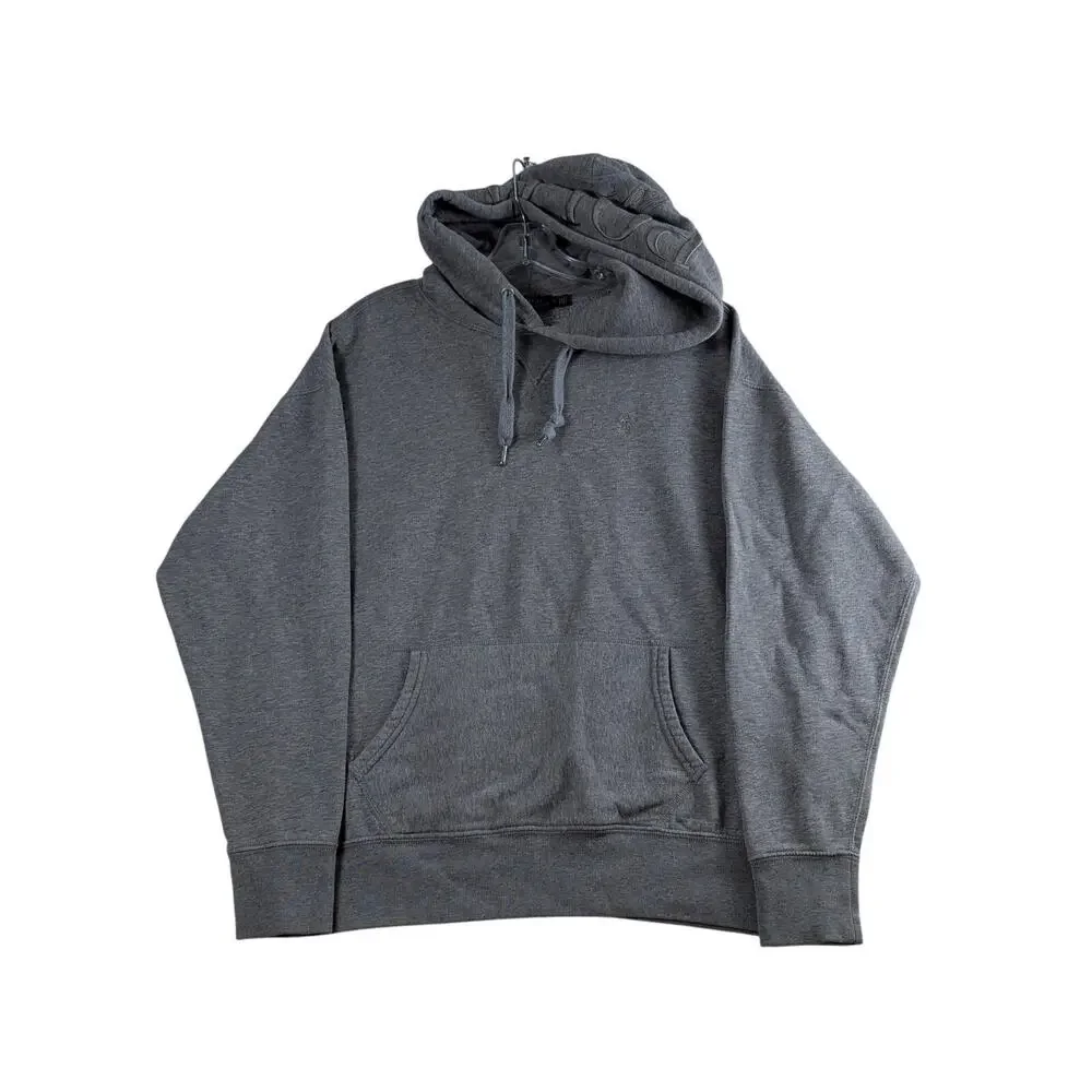 Polo‎ Ralph Lauren Mens Medium Pullover Sweatshirt Embroidered Hood Gray